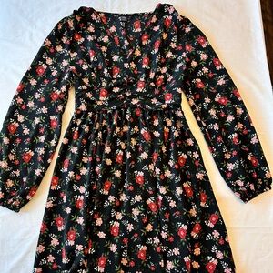 Spring/ Summer SHEIN Black Floral Dress
